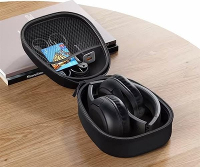 Etui për kufje over ear Usams US ZB292, material EVA, me dorezë për ta mbajt, ngjyrë e zezë