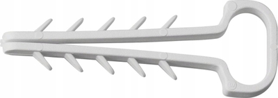 Клипси за кабли Aks Flat Push-in Clamp UWP 6/12, Ø 6mm, 100 парчиња, сива