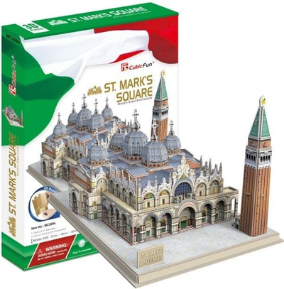 Puzzle 3D Square St. Mark, 107 pjesë, model arkitekturor, shumëngjyrësh