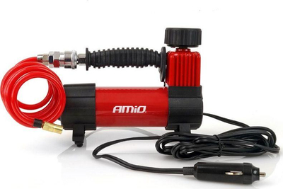 Компресор за воздух за автомобил АМиО 02179, 100psi, 12V, црвен