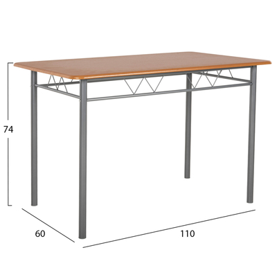 Set ngrënieje 5-pjesësh Peary 110x60x74Hcm (HM9416.12), argjendtë