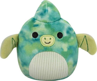 Lodër pelushi për qen Jazwares Squishmallows Dinosaur, 3.5\", set me 2 copë, blu edhe jeshile