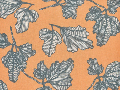 Set jastëkësh dekorativë Beliani SPIREA, 45x45 cm, model bimor, portokalli