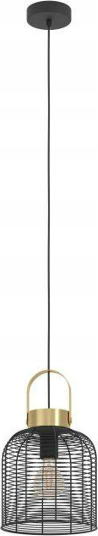 Llampë varëse EGLO Roundham, 22 cm, E27, e zezë me ari