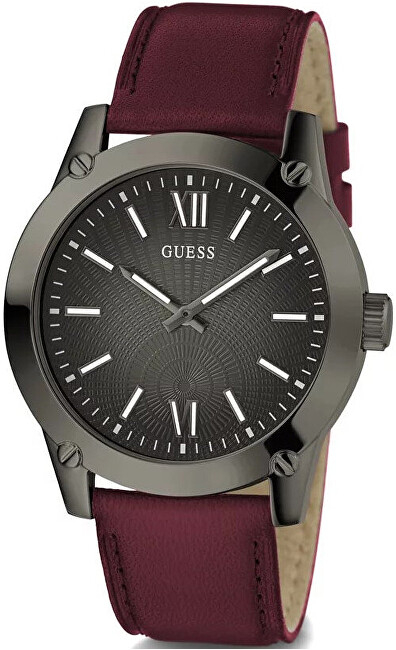 Orë dore për meshkuj Guess Crescent GW0628G4, e kuqe