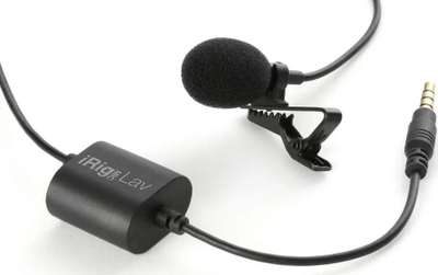 Mikrofon lavalier IK Multimedia iRig Mic Lav, set 2 copë, për mobile, i zi