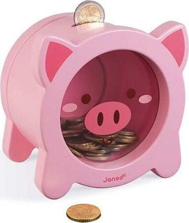 Qyp kursimi druri Janod Pig, dizajn derrkuc, ngjyrë rozë