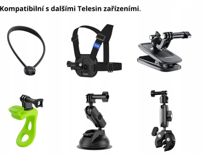 Adapter MagSafe për smartphone Telesin, për GoPro, metalik, i zi