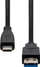 Kabllo USB ProXtend USB C në USB A 3.2 Gen1, e zezë