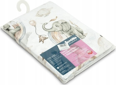 Set çarçafësh për fëmijë Sensillo, me elefant, 100X135 cm
