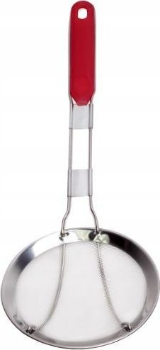 Lugë-sitaj kuzhine Kamille KM-4367, çelik inox, dorezë plastike, e kuqe