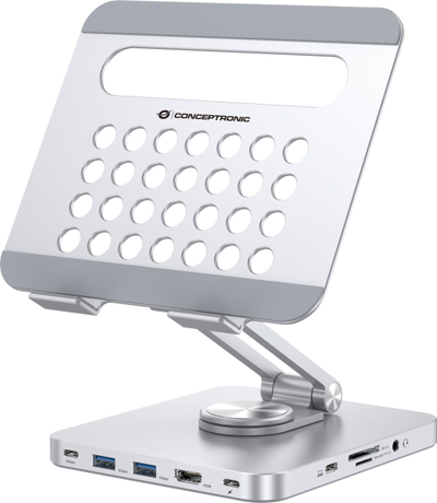 Stacion dokimi LevelOne Conceptronic DONN26G, 8 në 1, 100W PD, argjendtë