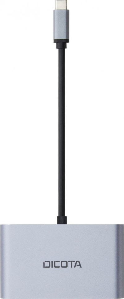 Docking station Dicota D32064, USB-C, kompakt, argjendtë