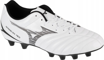 Këpucë futbolli Mizuno Monarcida Neo III Select MD M P1GA242509, për bar natyral, e bardhë