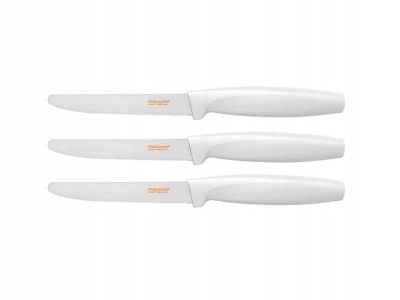 Set thika Fiskars 1015988, për tryezë, 3 copë, bardhë