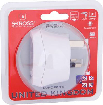 Përshtatës Skross Travel EU / UK, i bardhë