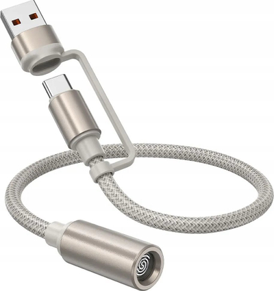 Kabllo USB në USB C me çakmak Hoco UA38B, 0.3m, aliazh alumini, ngjyrë ari