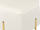 Stol kadife DAYTON Velvet Cream, tapicim kadife, këmbë metalikë ngjyrë ari, krem