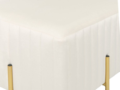 Stol kadife DAYTON Velvet Cream, tapicim kadife, këmbë metalikë ngjyrë ari, krem