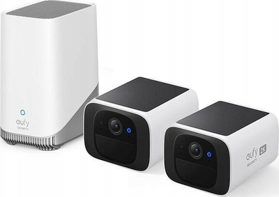 Sistem sigurie Eufy SoloCam S220 me HomeBase 3, 2K, 128GB, IP67