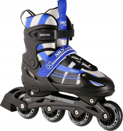 Patina inline Nils Extreme NH18366A, e rregullueshme 39-42, shinë e ndërrueshme, zi blu