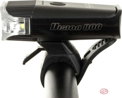 Dritë biçiklete Author Vision 800, 800 lm, USB, e zezë