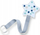 Rrip për biberon NUK Soother Strap Star, universal, për bebe 0m+, blu