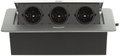 Приклучок за мебел Furniture Power Strip FPS-3S, 3 излези, кабел 1.8m, црна