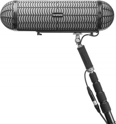 Sistem windshield edhe pezullimi për mikrofon shotgun Saramonic VWS, profesional, me dorezë, i zi