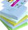 Bllok shënimesh vetëngjitës 3M Post-it Super Sticky Z-Notes R330-5SS-OAS, 76x76mm, 5x90 fletë