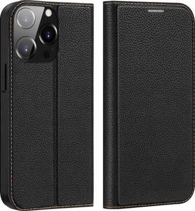 Këllëf-portofol Dux Ducis Skin X2 për iPhone 14 Pro, me bazament, i zi