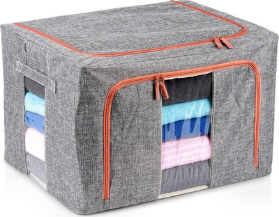 Qese organizuese Vilde Storage Bag, 66L, me zinxhir, gri melange