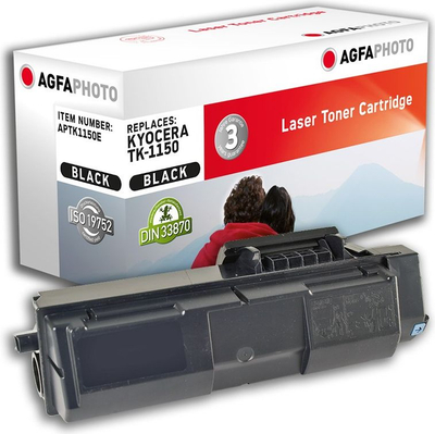 Toner AgfaPhoto APTK1150E, zëvendësues për Kyocera TK-1150, i zi