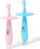 Furçë dhëmbësh për beba Babyono Safe, 6M+, silikoni, blu