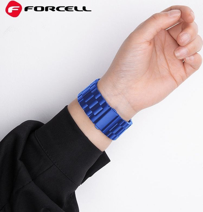 Rrip çeliku FORCELL F-Design FA10 për Apple Watch 38 40 41mm, inox, blu
