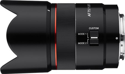 Objektiv Samyang AF 75mm F1.8 FE, për Sony FE, ngjyrë e zezë