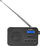 Radio portabile Nedis DAB+/FM, 3.6W, me orë e alarm, e zezë