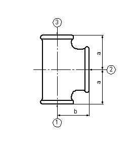 Reduktuese tee Odlewnia Zawiercie, 5/4 x 3/4 x 5/4 "