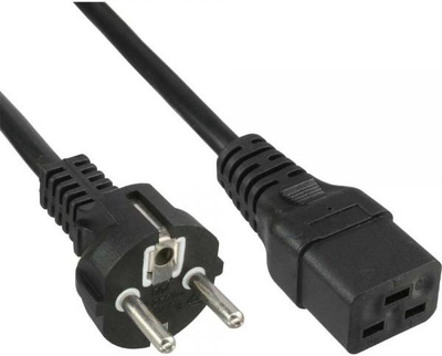 Kabllo rryme InLine 16658H, 16A, 0.5m, e zezë