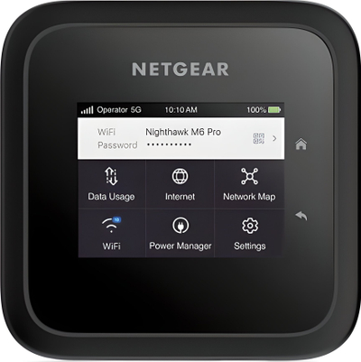 Мобилен рутер NETGEAR MR6450, 5G 4G LTE, WiFi 6E, црн