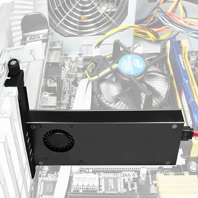 Përshtatës Axagon PCI-E x4 to 2x M.2 NVMe dhe ftohje aktive SATA