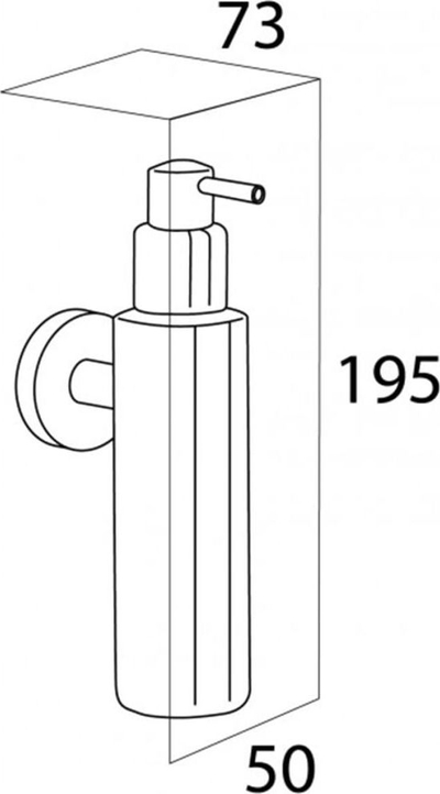 Dispenser muri për sapun Tiger Boston, çelik inox, ngjyrë argjendi