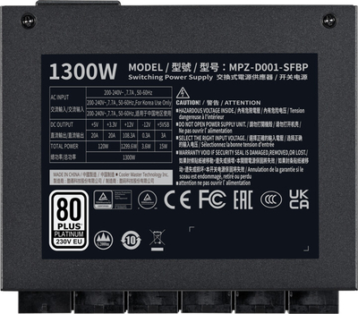 Burim energjie Cooler Master V SFX MPZ-D001-SFBP-BEU , 1300W