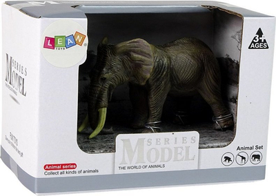 Figurinë lodër LeanToys Animals of the World Elefant, plastikë, gri