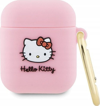 Маса за AirPods Hello Kitty Liquid Silicone, за генерации 1 и 2, розова