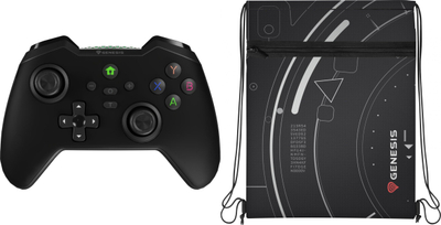 Set gamepad dhe çantë shpine Genesis MANGAN 400 NJG-2100, wireless, me Bluetooth, e zezë