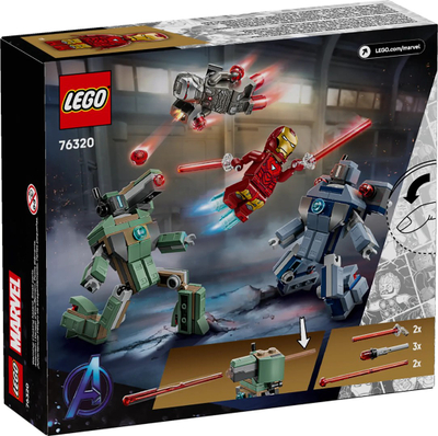 Lodër ndërtimi LEGO Marvel 76320 Iron Man War Machine, 204 pjesë, shumëngjyrëshe