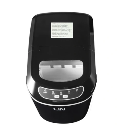 Prodhues akulli portativ LIN ICE PRO B12, panel digjital, kapak transparent, i zi