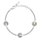 Byzylyk për goca Trussardi T-Round TJAYF10, 19cm, i argjendtë