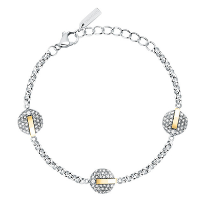 Byzylyk për goca Trussardi T-Round TJAYF10, 19cm, i argjendtë